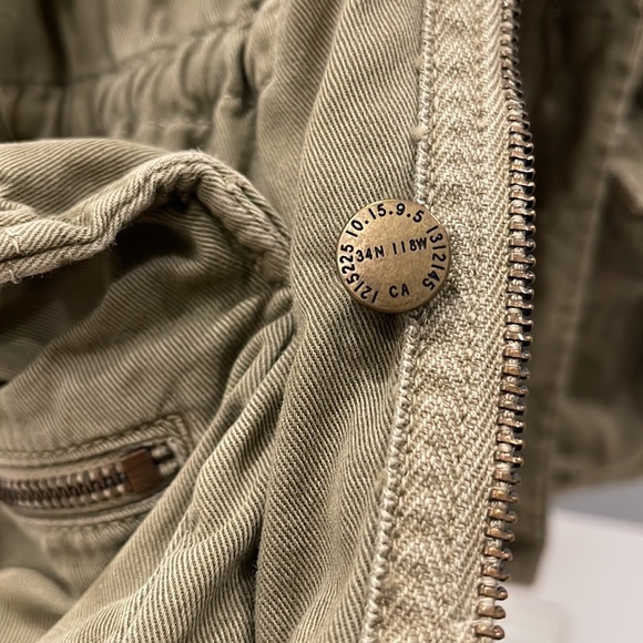 Current/Elliott the lone soldier military jacket w/ ombré coated sleeves, cotton - Picture 9 of 17